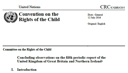 United Kingdom: CRC,  Concluding observations: United Kingdom, CRC/C/GBR/CO/5, paras. 16-17, 3 June 2016